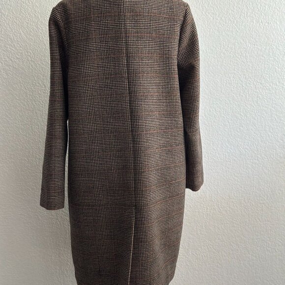Abercrombie & Fitch Plaid Wool Blend Coat Size Large - Picture 5 of 7